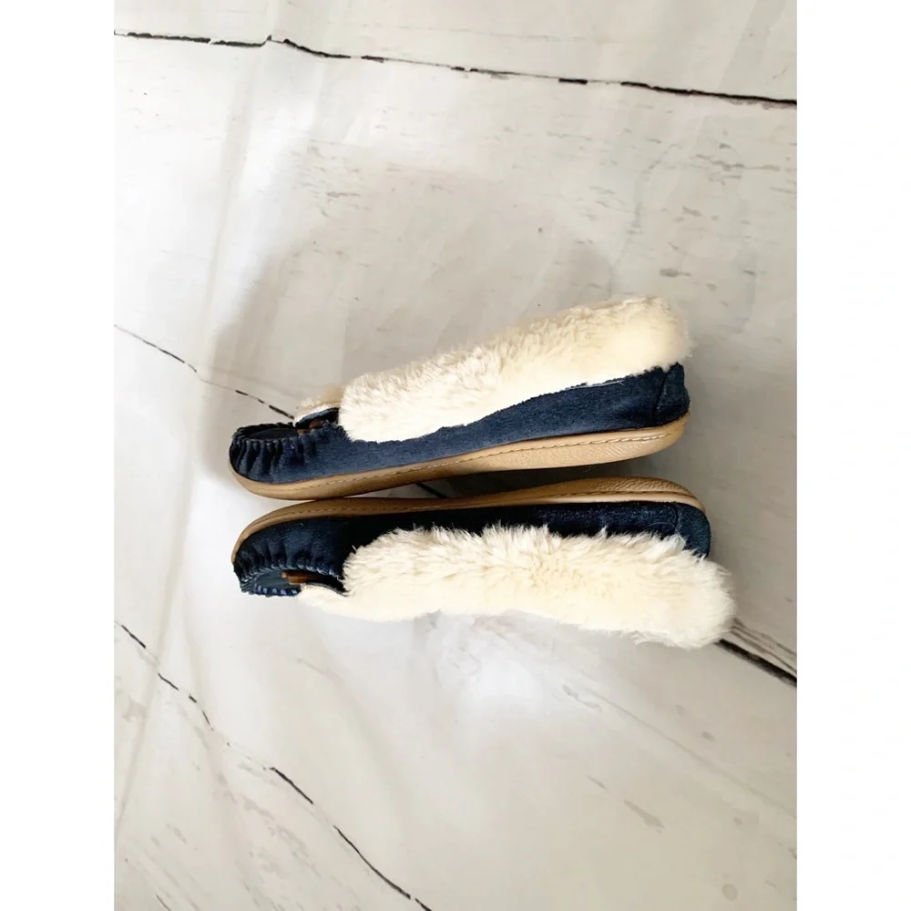 Minnetonka Blue Slippers Shoes Size 9 - Picture 7 of 12
